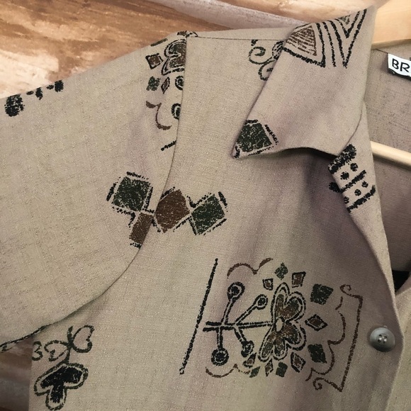 𝅺BRIGGS mock layered printed short sleeve blouse - Picture 4 of 8